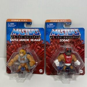 MMasters of the Universe He-man & Zodac Eternia Minis Mattel Lot of 2